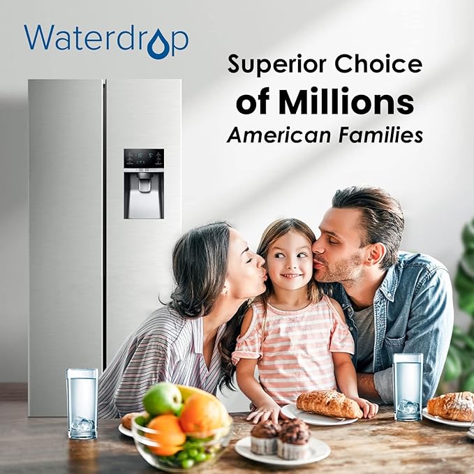 Waterdrop XWF Refrigerator Water Filter, Replacement for GE XWF (WR17X30702) NSF 4015342 Certified, 1 Filter