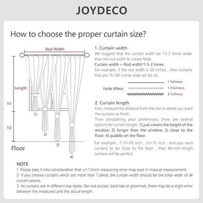 Joydeco Blackout Room Divider Curtains for Sliding Glass Doors 84 Inches Long 1 Panel, Extra Wide Sliding Door Curtains for Doorway Patio Bedroom Living Room (Black, 100Wx84L)