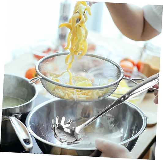 Sturdy Noodles Serving Spoon Strainer 304 Stainless Steel for Safe Cooking and Easy Cleaning