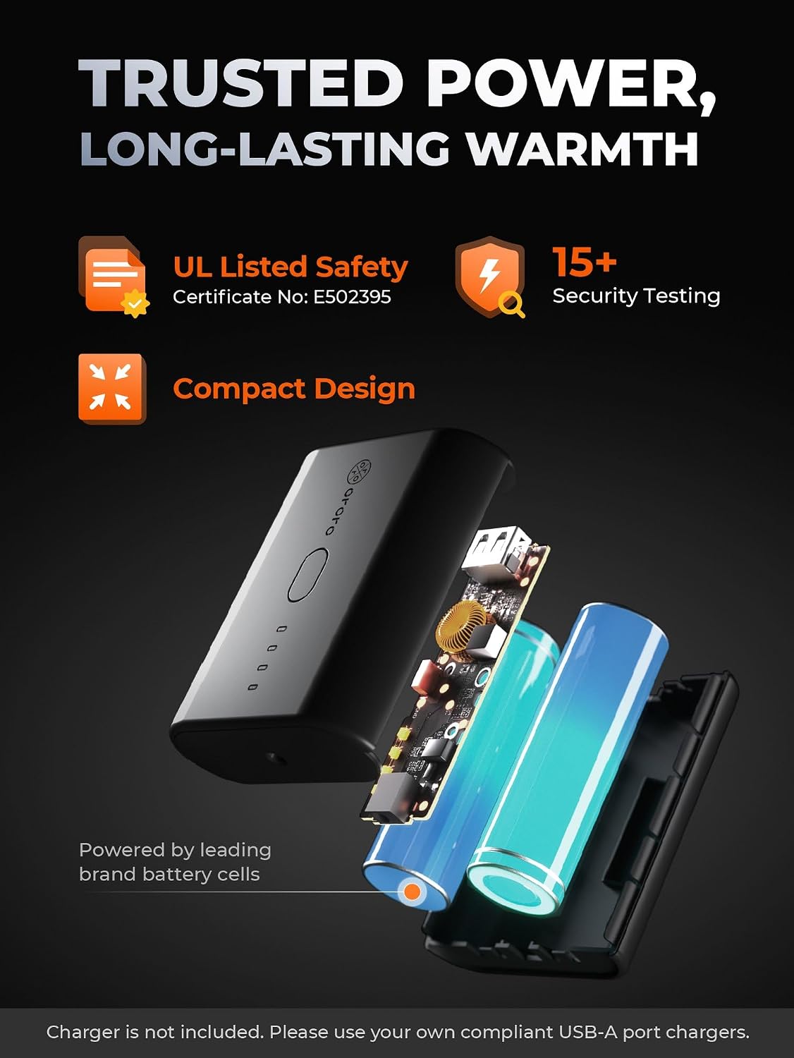 Men's Heated Quilted Vest with Heated Collar, Lightweight Quilted Heating Vest with USB-C Rechargeable Battery