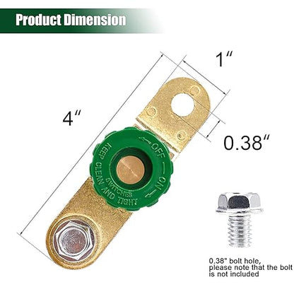 Quick Battery Disconnect Switch Side Post with Anti Corrosion Washers - Battery Isolator Switch - for Car Truck Marine RV Electrical Equipment 12V125A Reliable ShutCut Off Switch by AUTOMAJOR