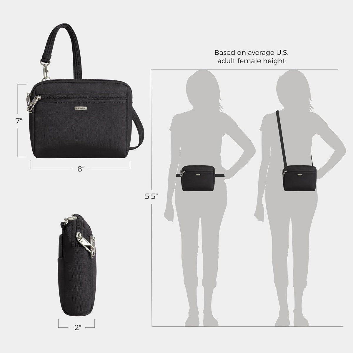 Travelon crossbody bag with anti-theft security, RFID blocking, and roomy main compartment for safe, organized essentials. Check it out on - you won't regret it!