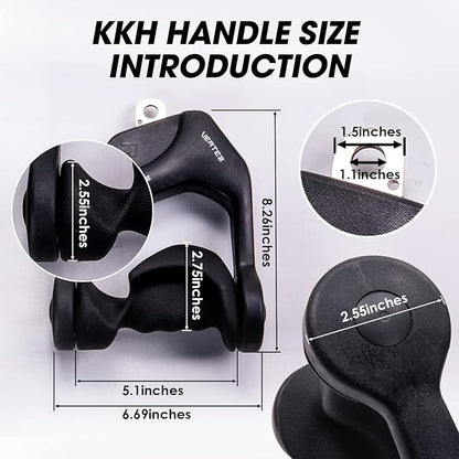 KKH Ergonomic Handle Cable Attachment, Gym LAT Handle for Gym, Non-Slip and Comfortable Grip, Home and Gym