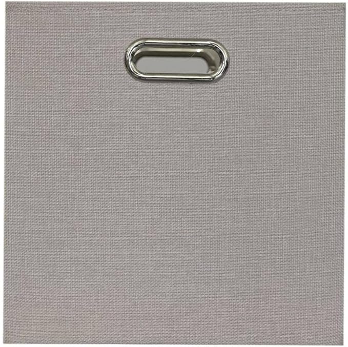 MBETA Pure Color Thickened Linen Storage Basket Fabric Clothes Sundries Finishing Box Household Folding Storage Box Artifact