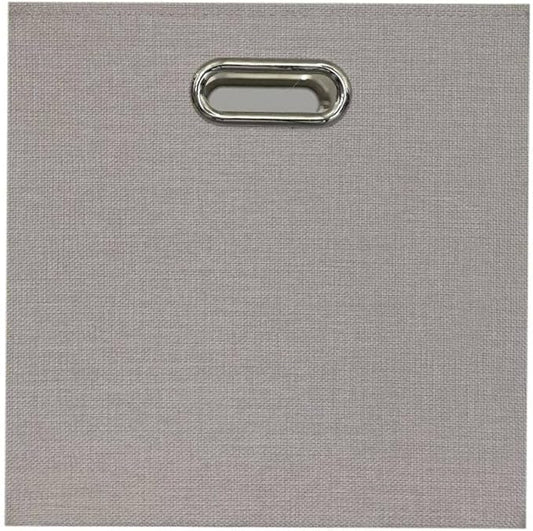 MBETA Pure Color Thickened Linen Storage Basket Fabric Clothes Sundries Finishing Box Household Folding Storage Box Artifact
