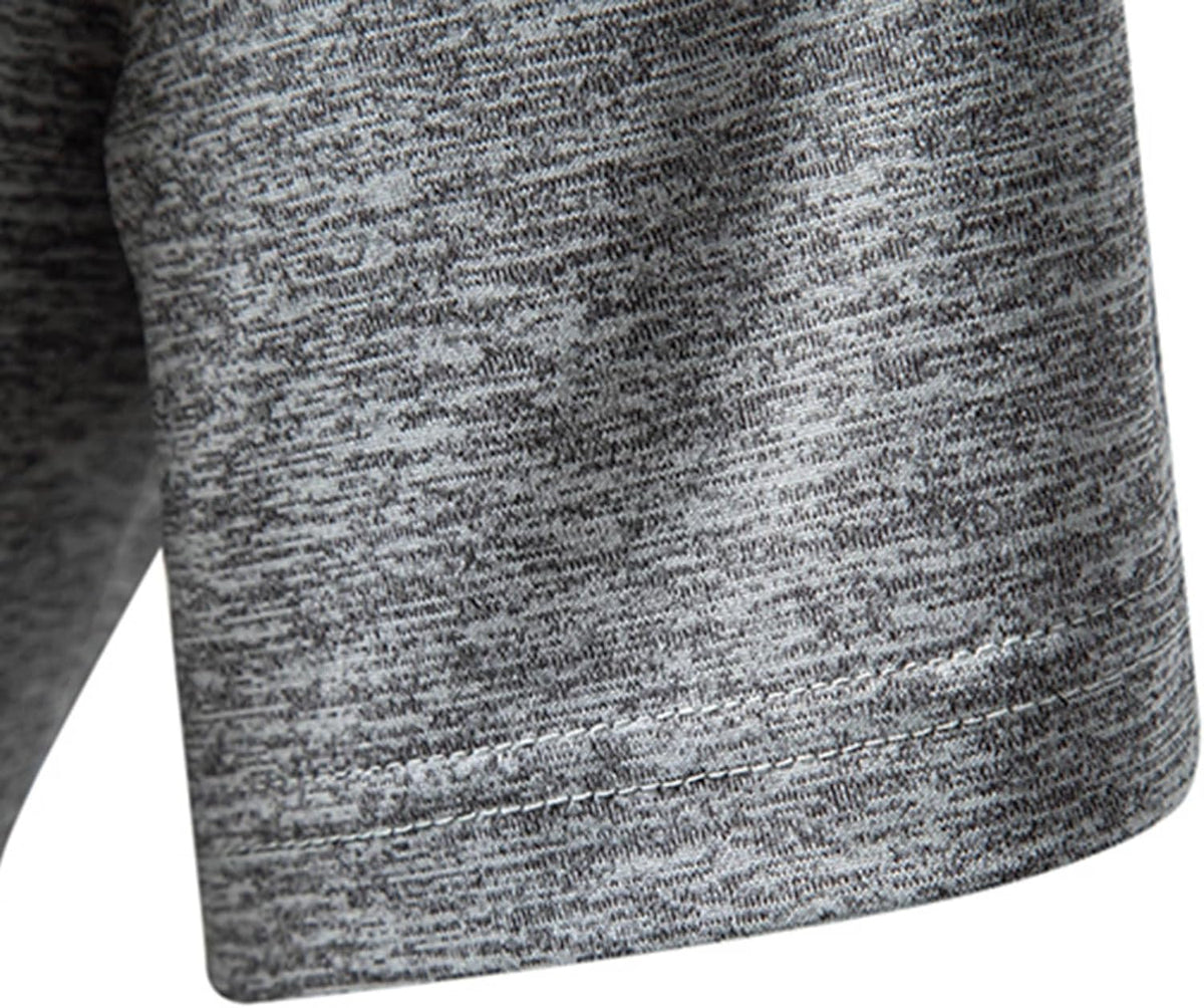 Mens Casual Slim Fit Basic Henley T-Shirt Trendy Short Sleeve Solid Basic Shirts Gym Athlete Workout Summer Tees Top
