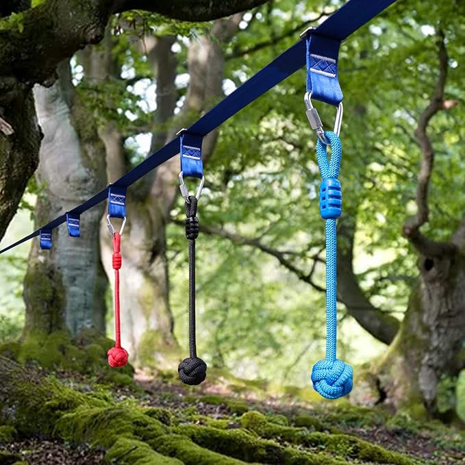 Rainbow Craft Ninja Warrior Slackline Ninja Fist Holds - Kids Ninja Backyard Ninja Training Equipments, Ninja Accessories for Ninja Warrior Obstacle Course, Ninja Fists, 3-Pack Monkey Boxing Hold