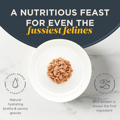 Reveal - Grain Free  Wet Canned Cat Food  2.47oz - 24 Pack - Premium Nutrition, 100 Natural, No Additives, and Limited Ingredients (Tuna with Salmon in Broth)
