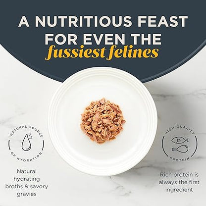 Reveal - Grain Free  Wet Canned Cat Food  2.47oz - 24 Pack - Premium Nutrition, 100 Natural, No Additives, and Limited Ingredients (Tuna with Salmon in Broth)