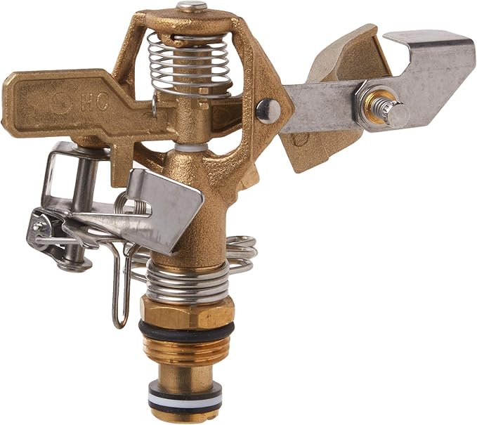 Orbit 55032 1/2" BRS Sprinkler Head, Connection, Silver and Gold