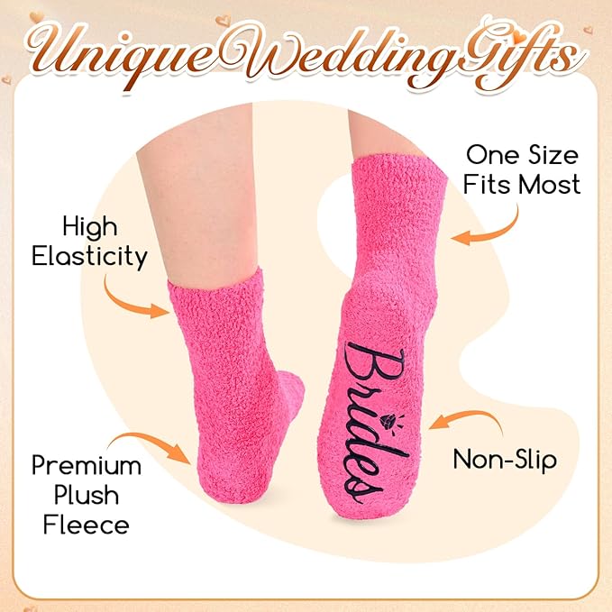 HAPPYPOP Bridesmaid & Maid of Honor Gifts - Wedding Socks for Bride Tribe
