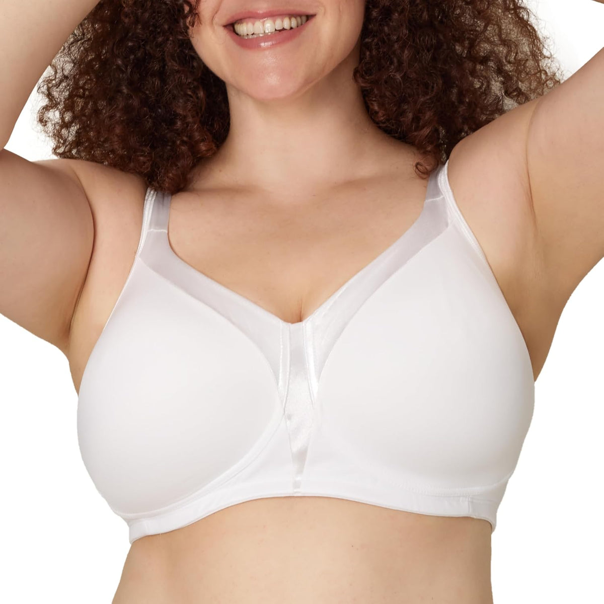 Playtex Women's Wireless Bra, 18 Hour Plus-Size T-Shirt Bras Available, Smoothing, Full Coverage, 4803, Single or 1-Pack