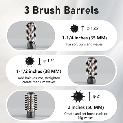 Beautimeter Hair Dryer Brush, Spinning Blow Dryer Brush for Smooth Blowouts, 3-in-1 Rotating Hot Air Brush Styler for Various Hair Styles