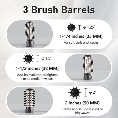 Beautimeter Hair Dryer Brush, Spinning Blow Dryer Brush for Smooth Blowouts, 3-in-1 Rotating Hot Air Brush Styler for Various Hair Styles