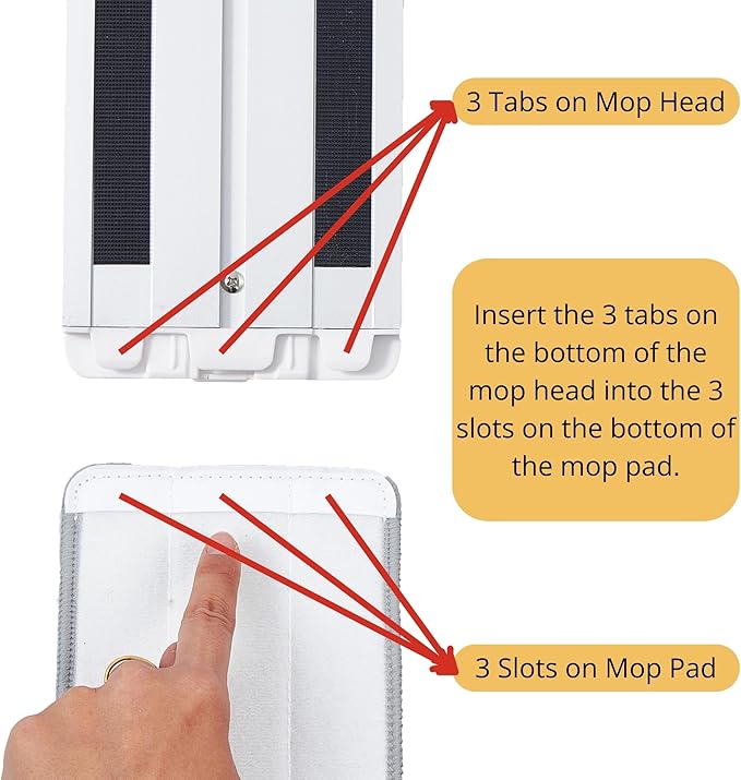 True  Tidy 4-pc Replacement Microfiber Mop Pad Set for BUCKET-900 TrueClean Mop and Bucket with Pump System, Machine Washable up to 100x, 13in x 5in