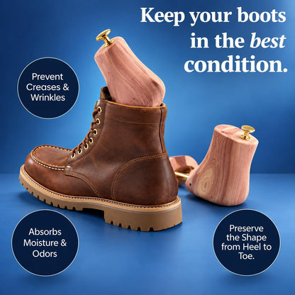 Boot Trees, Cedar Boot Tree for Men, Shoe Tree for Boots, Boot Stretcher & Shaper
