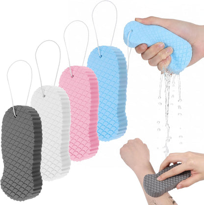 Exfoliating Bath Sponge, 3 Pcs Soft Exfoliating Bath Sponges Set Gentle Dead Skin Remover Reusable Exfoliate Body Scrubber for Adults Women Men Skin Friendly