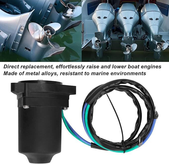 Tilt Trim Motor, Outboard Engine Tilt Trim Motor, 6EK 43880 00 00 Compatible with 4T F75 F80 F90 F100 F115 FL115 F125 F130 Outboard