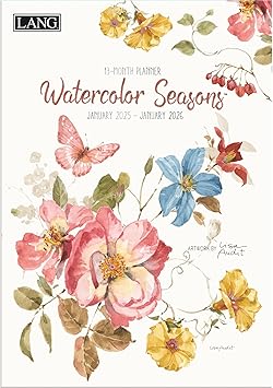 Lang, Watercolor Seasons by Lisa Audit 2025 Monthly Planner