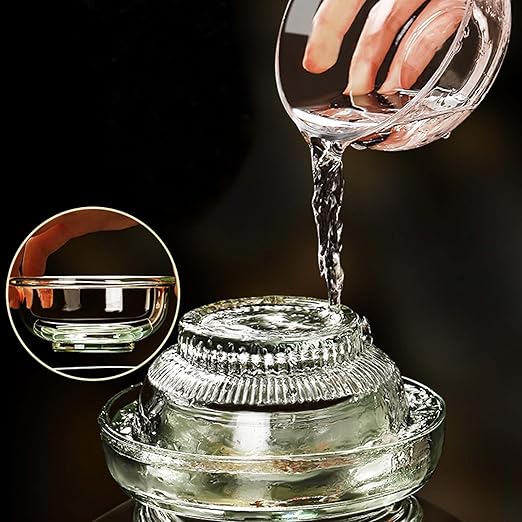 Vencer 2.5 Liter Traditional Glass Fermenting Jar With Lid and Pressure stone,Glass Fermentation Tank for Pickling Kimchi Sauerkraut,VHF-007