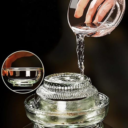 Vencer 2.5 Liter Traditional Glass Fermenting Jar With Lid and Pressure stone,Glass Fermentation Tank for Pickling Kimchi Sauerkraut,VHF-007