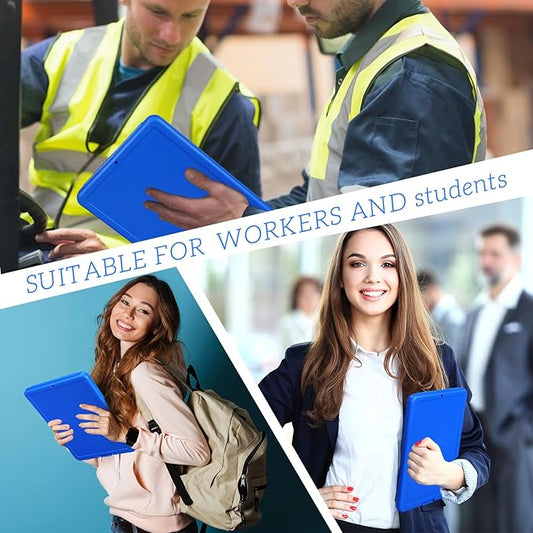 Ireer 6 Pcs Plastic Clipboard with Storage Heavy Duty Portable Writing Boards for 150 Sheet A4 Paper with Pen Holder Large Capacity Clipboards for Nurse Teacher Student Classroom Office(Blue)
