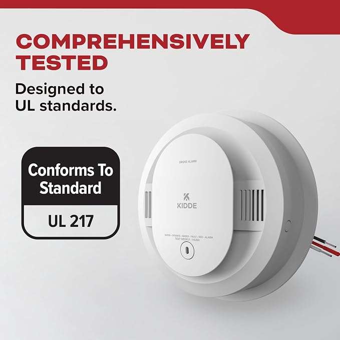 Kidde Smoke Detector, Hardwired with AA Battery Backup, 20SAR, 3 Pack