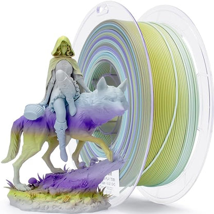 ZIRO Fast Gradient PLA, Multi Colors 3D Printer Filament, Dawn Whisper