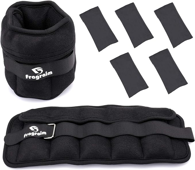 Fragraim Adjustable Ankle Weights 1-3456810121520 LBS Pair with Removable Weight for Jogging, Gymnastics, Aerobics, Physical Therapy