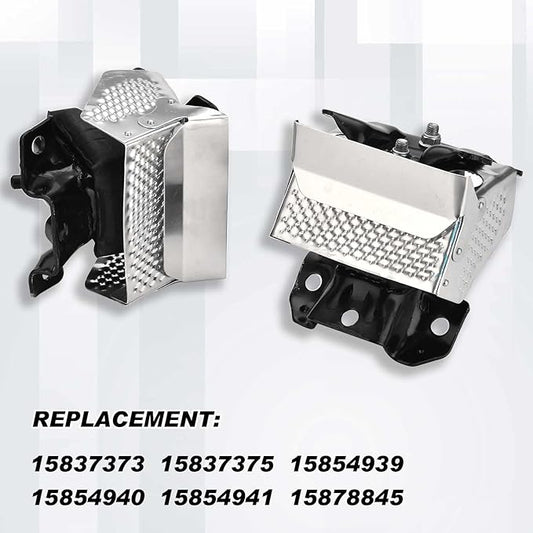 2PCS Engine Motor Mount Kit with Heat Shield Right Left Engine Trans Mount Compatible with GMC Sierra Yukon / Chevrolet Tahoe Silverado Suburban / Cadillac Escalade 2007-2014 Replace 15854941 A5365HY