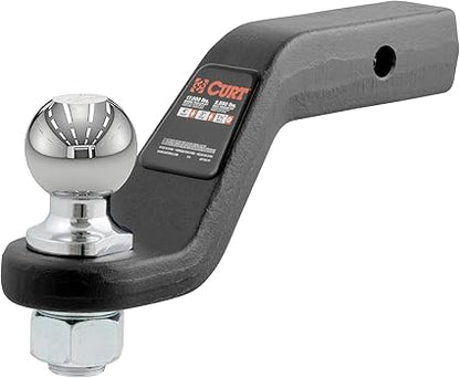 CURT 45332 Trailer Hitch Mount with 2-5/16-Inch Ball & Pin, Fits 2-Inch Receiver, 15,000 lbs, 4-Inch Drop