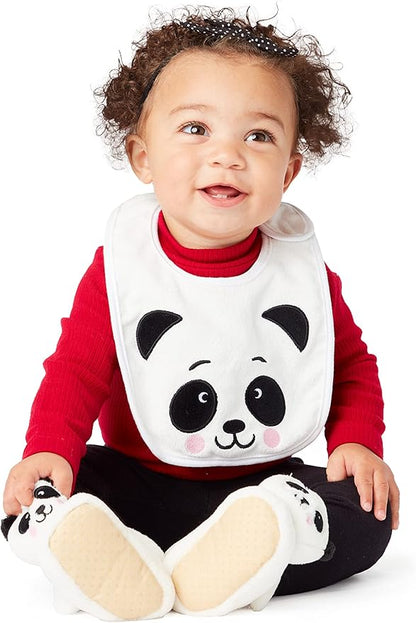 Enesco Izzy and Oliver New Baby Infant Panda Character Super Soft Booties, White, One Size