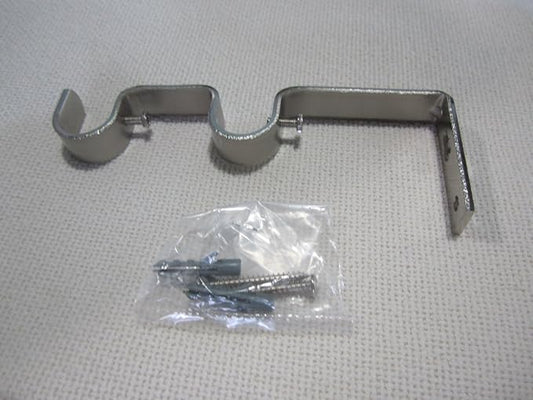 Urbanest Double Curtain Rod Bracket for 34" or 58", Brushed Steel