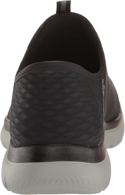 Skechers Hands Free Slip-ins: Summits - High Range, with secure heel, cushioned memory foam, and machine-washable mesh upper.