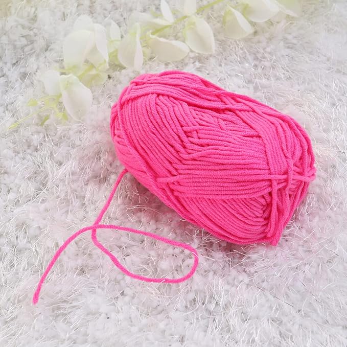 SUPVOX Cotton Yarn Chunky Plush Yarn for Knitting Crocheting Scarf Hat Milk Cotton Machine Washable