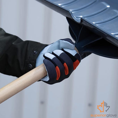 Leather Mechanics Gloves - Heavy Duty Hand Protection Clutch Gear (1-Pair) MXGCE
