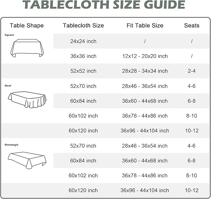eeivs Square Tablecloth 52 x 52 Inch Washable Polyester Table Cloth Solid Black Heavy Duty Fabric Table Cover Daily Use for Dining Home Kitchen Party Wedding