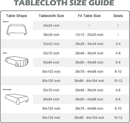 eeivs Square Tablecloth 52 x 52 Inch Washable Polyester Table Cloth Solid Black Heavy Duty Fabric Table Cover Daily Use for Dining Home Kitchen Party Wedding