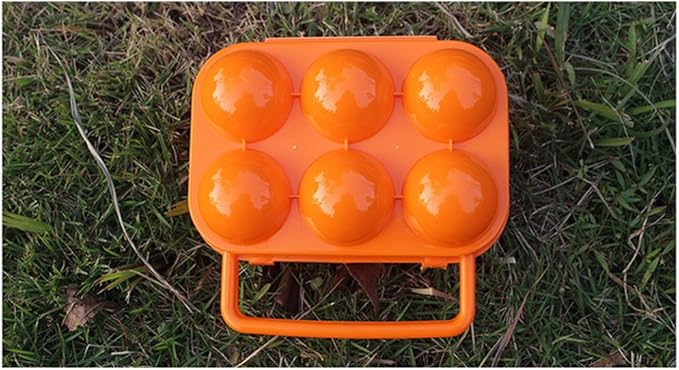 VolksRose Portable 6 Eggs Slots Holder Shockproof Storage Box for Camping & Hiking