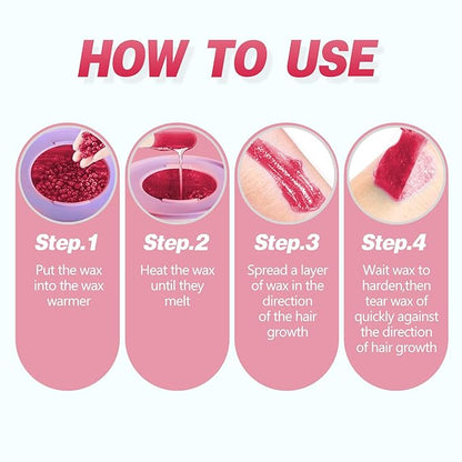 3.5oz Hard Wax Beads, Coarse Hair Removal Waxing Bead for Sensitive Skin Brazilian, Full Body, Bikini, Underarms, Back, Legs, Face, Back, Wax Beans Spa Home Salon