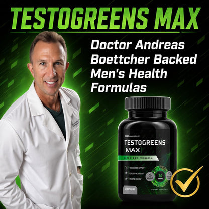 Live Anabolic - TestoGreens Max - Men’s Daily Greens Capsule Supplement, Natural Male Hormone Support, Enhanced Energy & Stamina