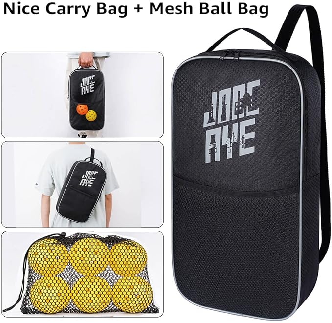 Pickleball-Paddles-Set of 4 or 2 Rackets by JoncAye, USAPA Approved Pickle-Ball Equipment with Balls, Bag, Accessories, Fiberglass Graphite Pickleball Racquet Set for Men, Women, Kids, Adults
