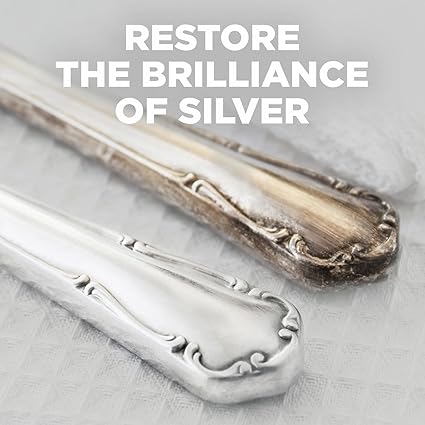 Wright's by Weiman Silver Cleaner and Polish Cream with Polishing Cloth, Ammonia-Free, Gently Clean  Remove Tarnish without Scratching