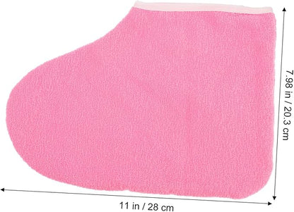 Healeved 2pcs Manicure Booties Foot Lotion Socks for Women Socks Heel Pumps for Women Heeled Loafers for Women Heels for Girl Socks Very Boots Moisturizing Spa Socks Pink Fabric
