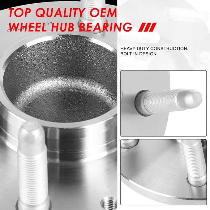 Auto Dynasty 515097 Front Bolt-In Wheel Bearing Hub Assembly Compatible with Chevy Silverado Tahoe GMC Sierra Cadillac Escalade RWD 07-14