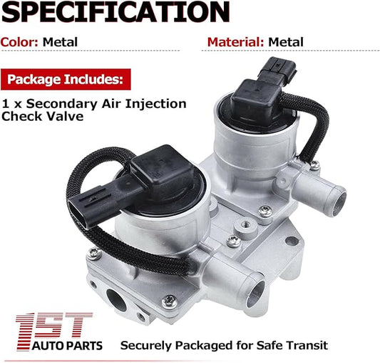 1ST Secondary Air Injection Check Valve 911-643 Compatible with Toyota Lexus LX570 Land Cruiser Sequoia Tundra V8 5.7L - 2008-2019, Replaces OE: 25701-38064