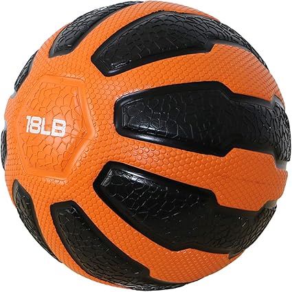 GYMENIST Rubber Medicine Ball with Textured Grip, Available in 9 Sizes, 2-20 LB, Weighted Fitness Balls,Improves Balance and Flexibility - Great for Gym, Exercise, Workouts