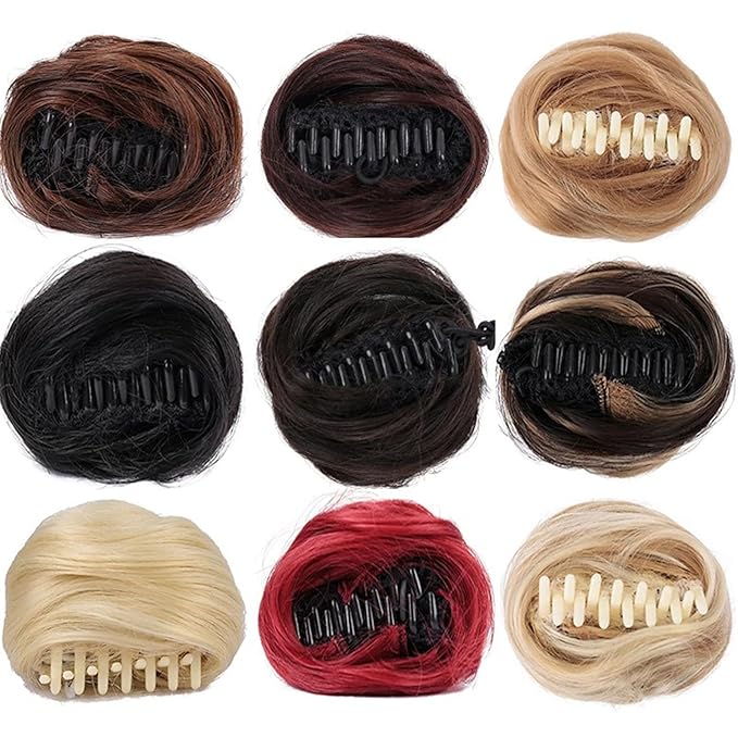 Space Buns Hair Piece 2 Pack, Mini Scrunchie Space Buns, Space Buns Hair Accessories, Space Buns on Short Hair, Space Buns Clips, Mini Space Buns, Hair Pieces for Women (613)