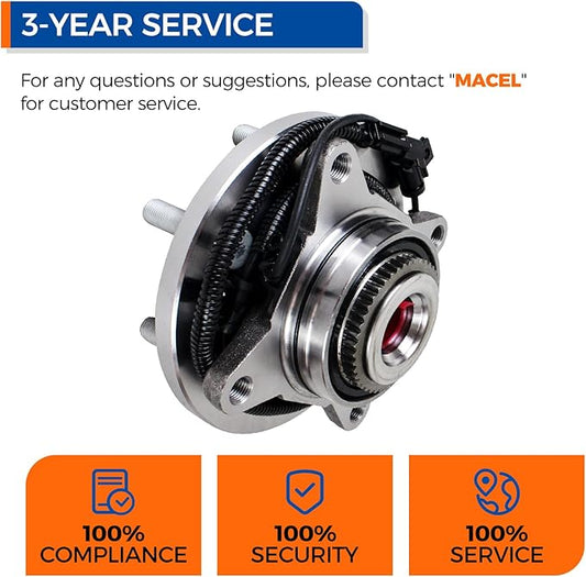 PAROD Front 515169 4WD Wheel Hub and Bearing Assembly Compatible with 2015 2016 2017 Ford F-150 6 Lugs wABS