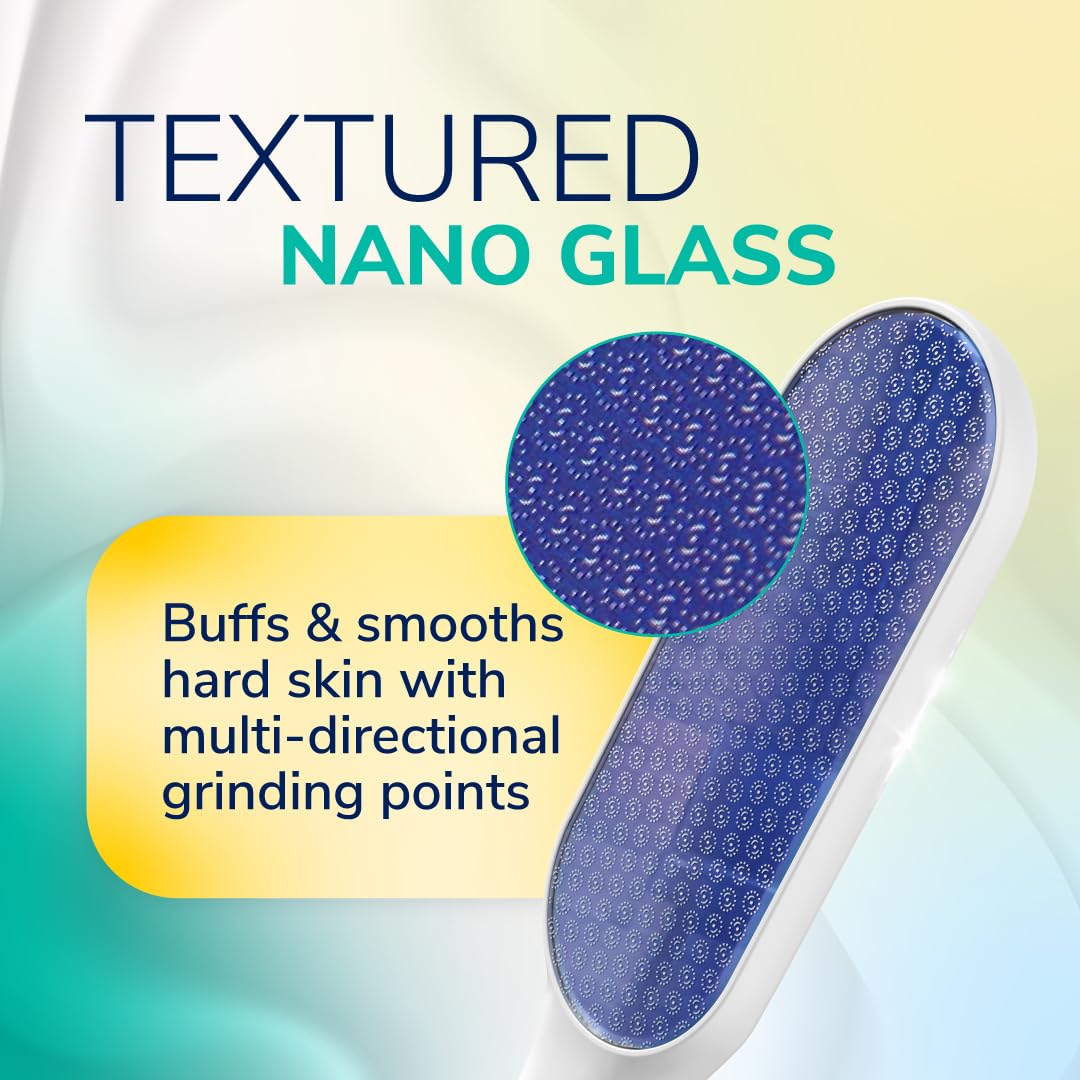 Dr. Scholl's Hard Skin Remover Nano Glass Foot File - Foot Callus Remover, Durable Foot Scrubber, Dead Skin Remover, Hygienic Pedicure Tool, Long Lasting Foot Buffer, Soft Smooth Feet